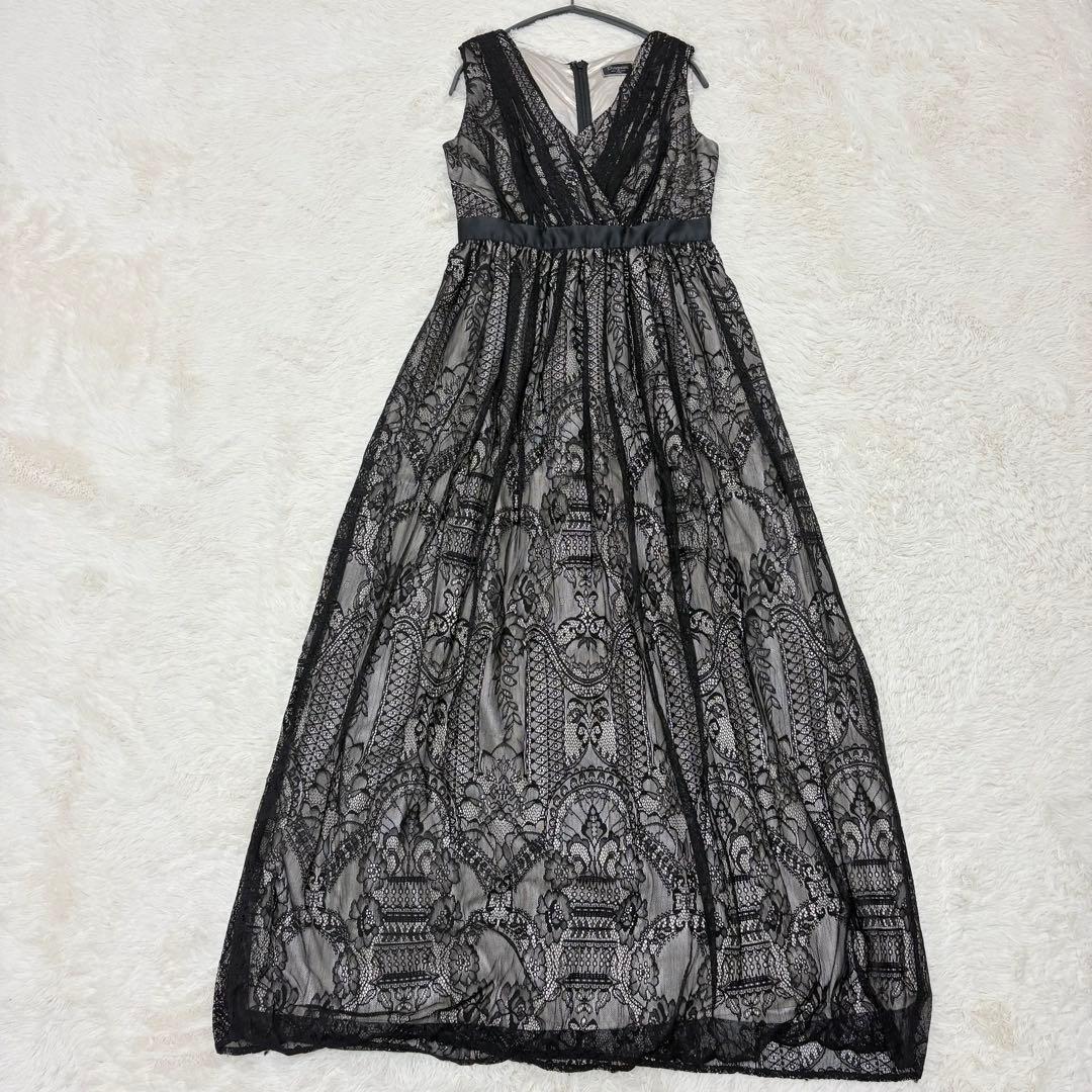 美品✨グレースコンチネンタル 総レース カシュクール ロングワンピース 刺繍