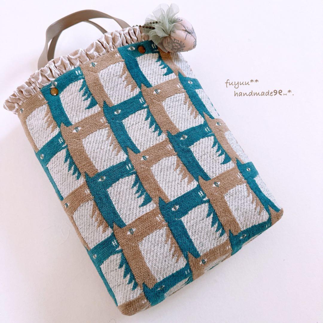 ハンドメイド☆フリルのトートバッグ ミナペルホネン thoroughbred