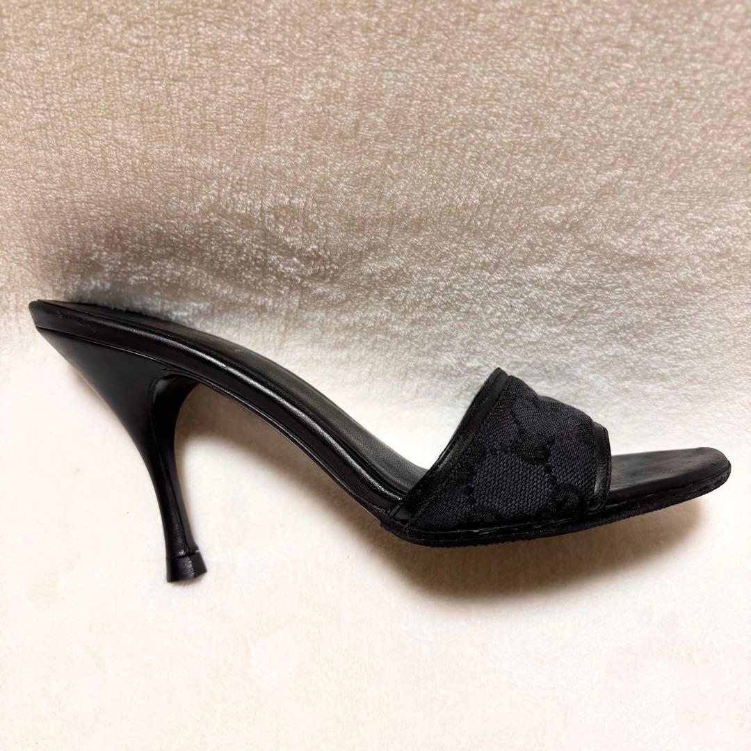 GUCCI ブラック ハイヒール ミュール 36 1/2
