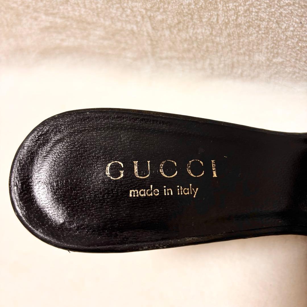 GUCCI ブラック ハイヒール ミュール 36 1/2