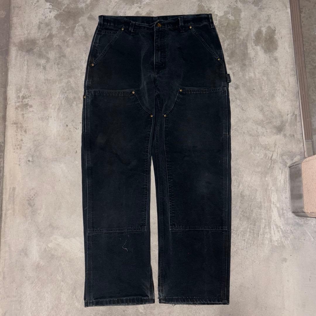 <BLACK>Carhartt ダブルニー W34 L32