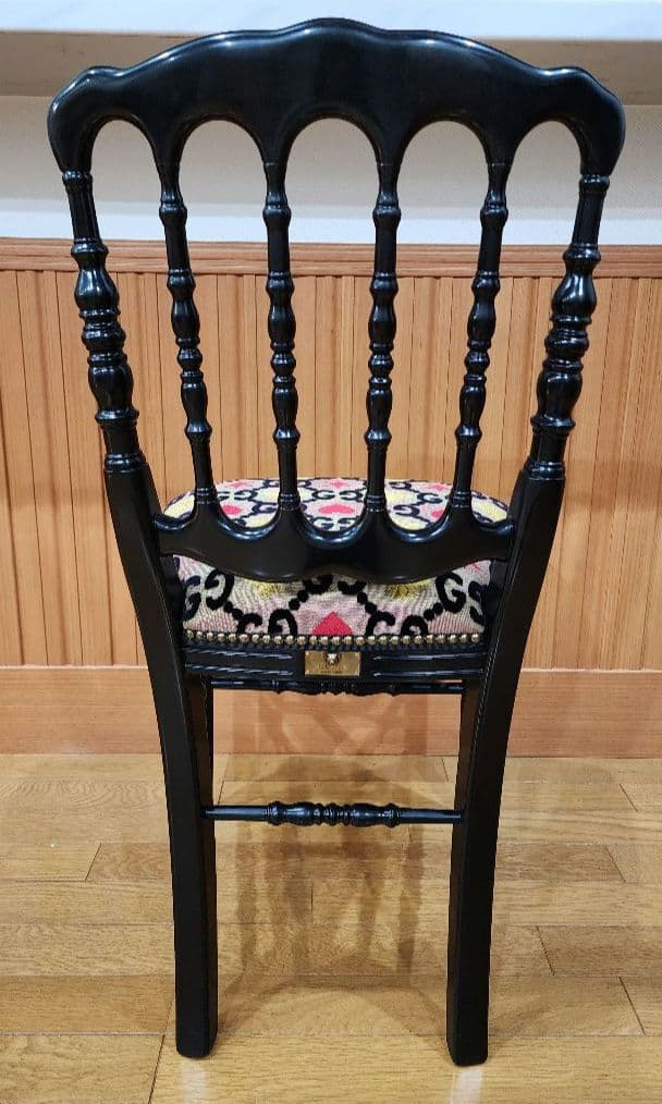 GUCC ④ GGジャガードウッドチェア クラシックスタイル 椅子 グッチ