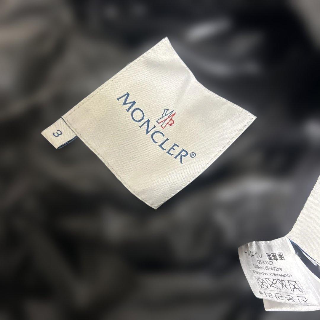 【美品】モンクレール アンドレ リバーシブルダウンコート ブラック　ファー　L