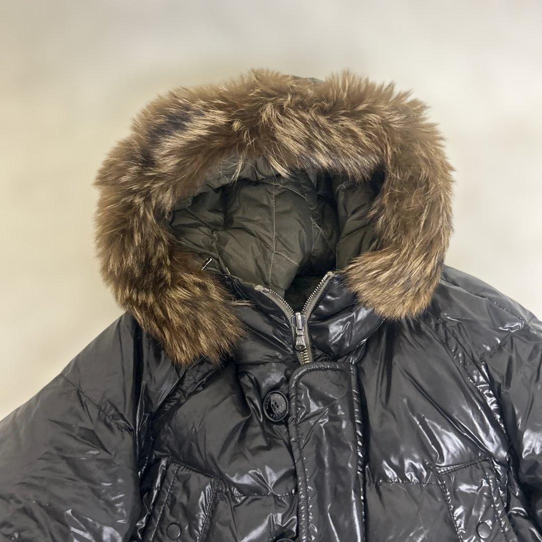 【美品】モンクレール アンドレ リバーシブルダウンコート ブラック　ファー　L