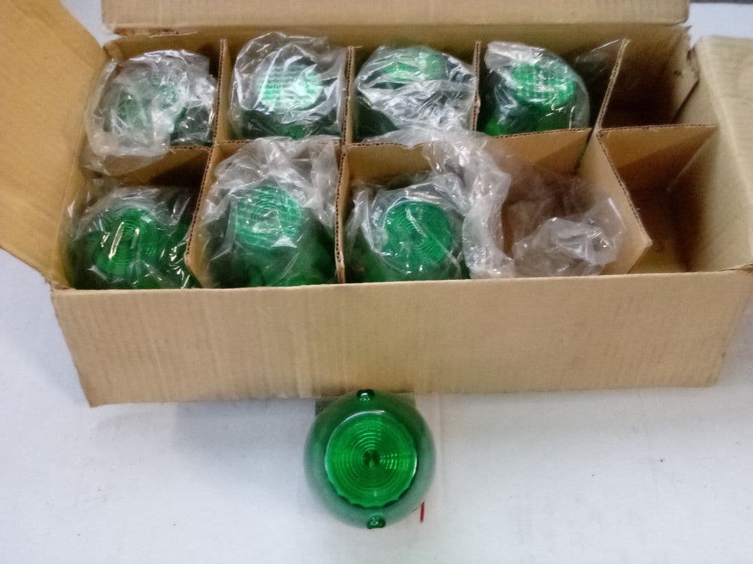 マーカーランプ グリーン 8個セット 当時物 デコトラ