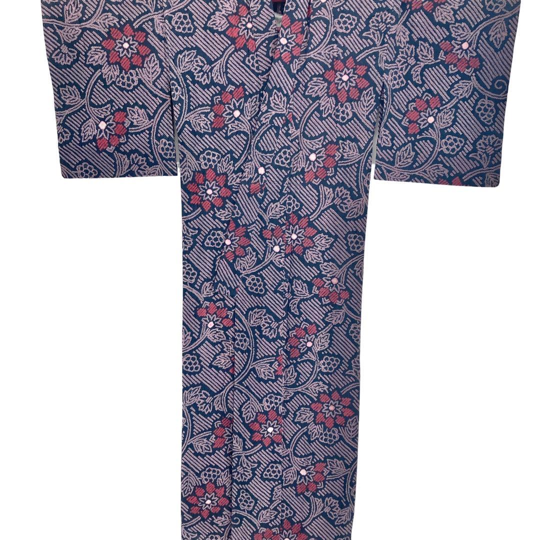 ★みっこ ★™️91/33 身丈160 濃グレー ピンク 有松絞り 絞り浴衣