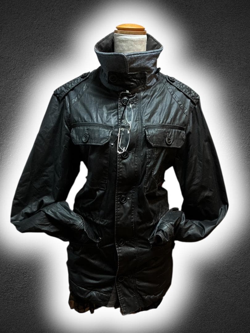 激レアy2k Levi'sベルト 光沢ハイネックジャケット 平成ギャル グランジ