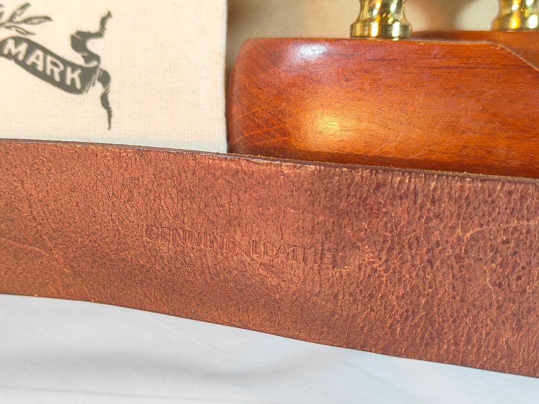 【極美品】RLL ローレンラルフローレン　高級スタッズレザーベルト　厚本革正規品