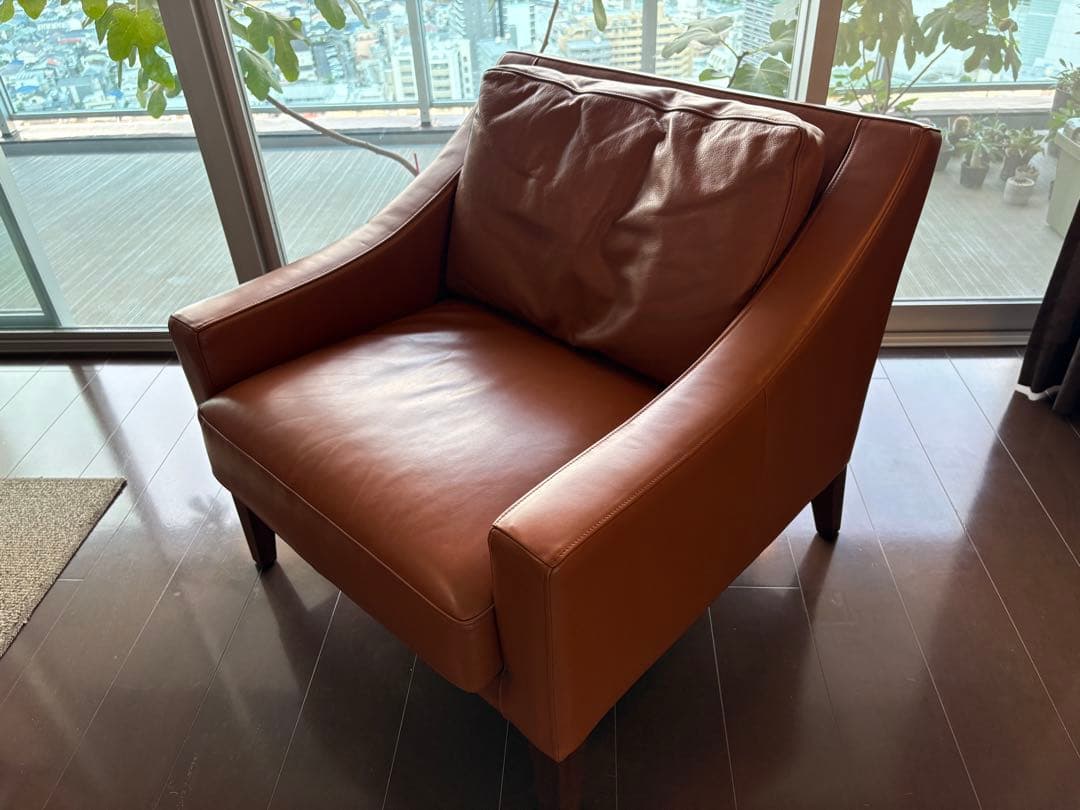 RORO 一人掛けソファ　本革　キャメルブラウン