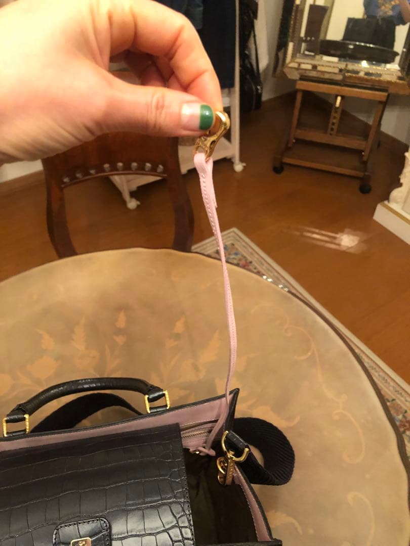 ADMJクロコダイル風レザートートバッグ