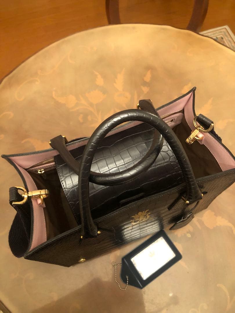 ADMJクロコダイル風レザートートバッグ