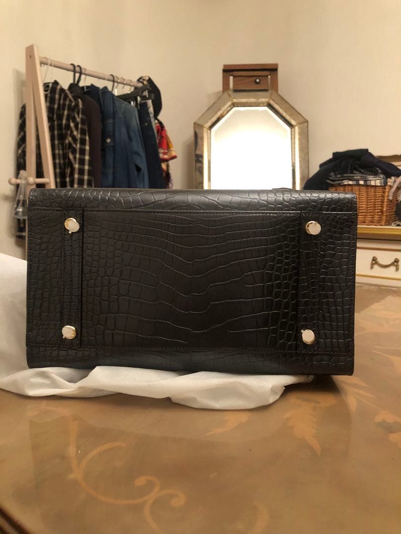ADMJクロコダイル風レザートートバッグ