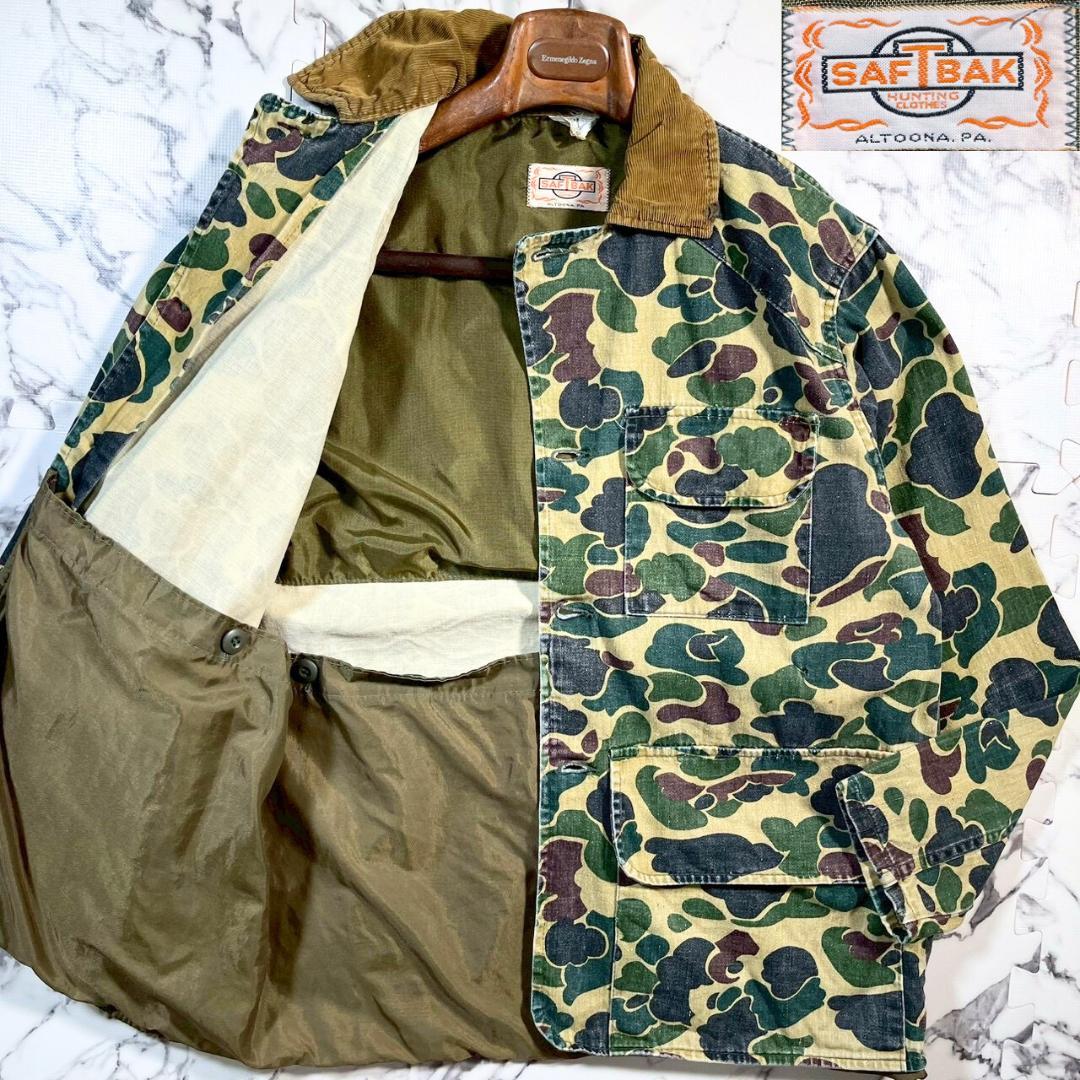 ✨70s80s✨ SAFTBAK ハンティングジャケット ダックハンターカモ柄