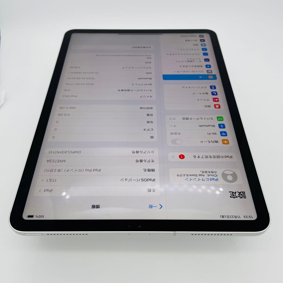 A 100% iPad Pro 11インチ 第2世代　512GB セルラー
