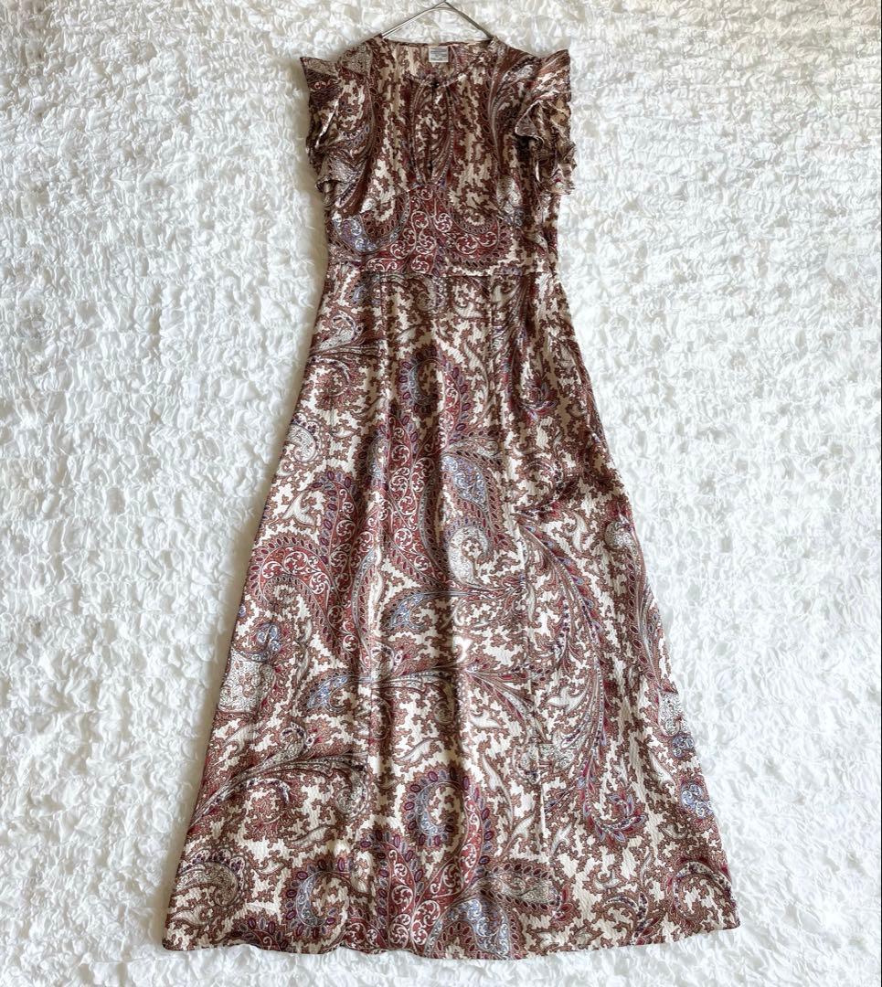【美品✨】BAUM UND PFERDGARTENシルクワンピース ペイズリー柄