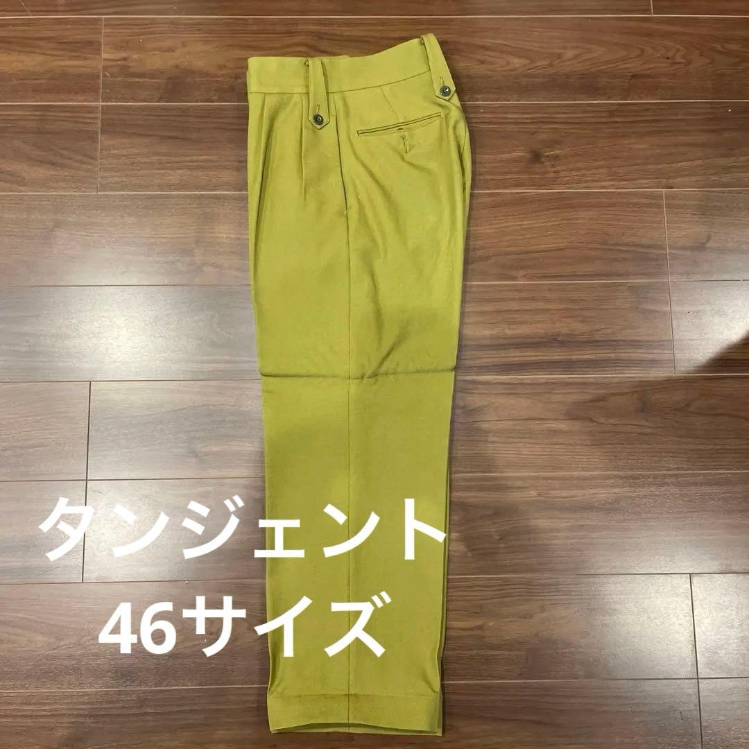 TANGENT オリーブグリーン ダブルボタンスラックス