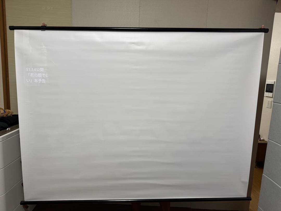 手動式プロジェクタースクリーン ホワイト