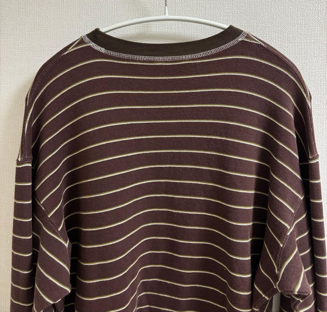 タグ付き TODAYFUL Border Long T-shirts チョコ