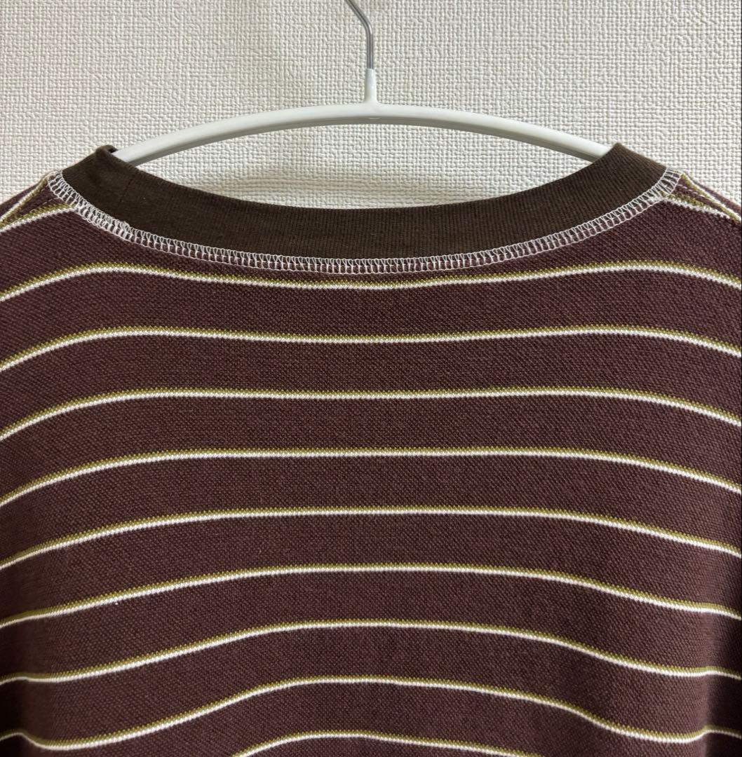 タグ付き TODAYFUL Border Long T-shirts チョコ