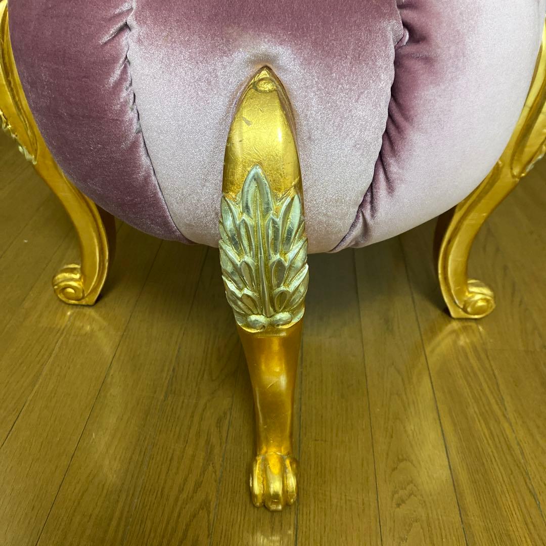 パンプキンスツール スツール パープル　紫　椅子 イス チェア 猫脚