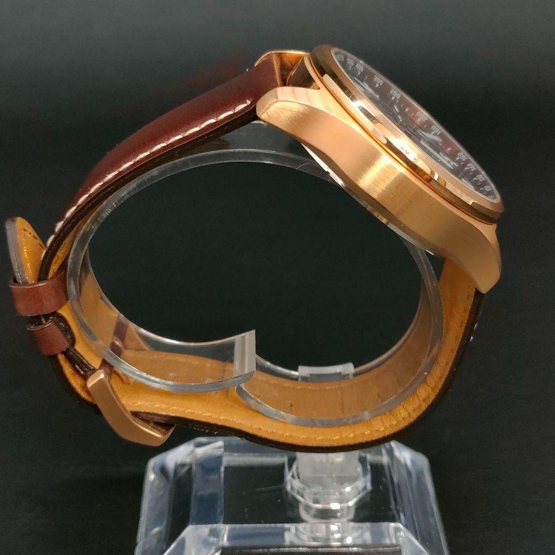 美品　CITIZEN　シチズン　ブラウン　ゴールド　レザー　ソーラー　メンズ