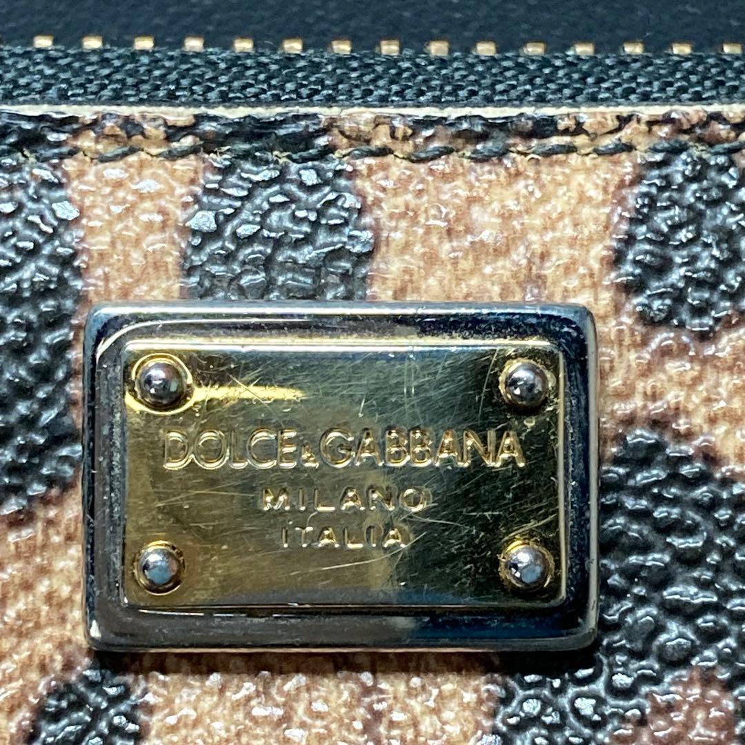 ドルチェ&ガッバーナ　長財布　ラウンドファスナー　ヒョウ柄