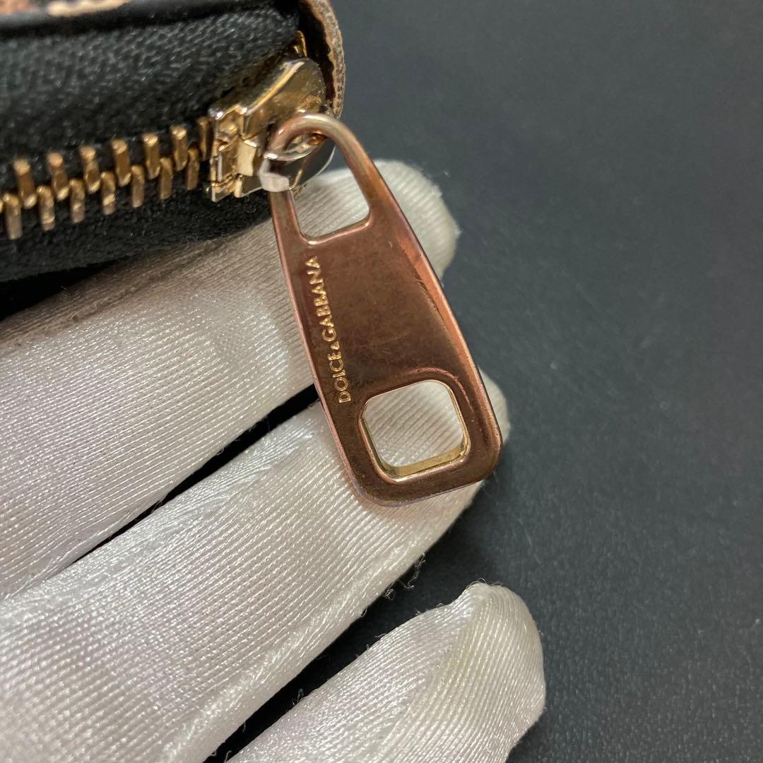 ドルチェ&ガッバーナ　長財布　ラウンドファスナー　ヒョウ柄