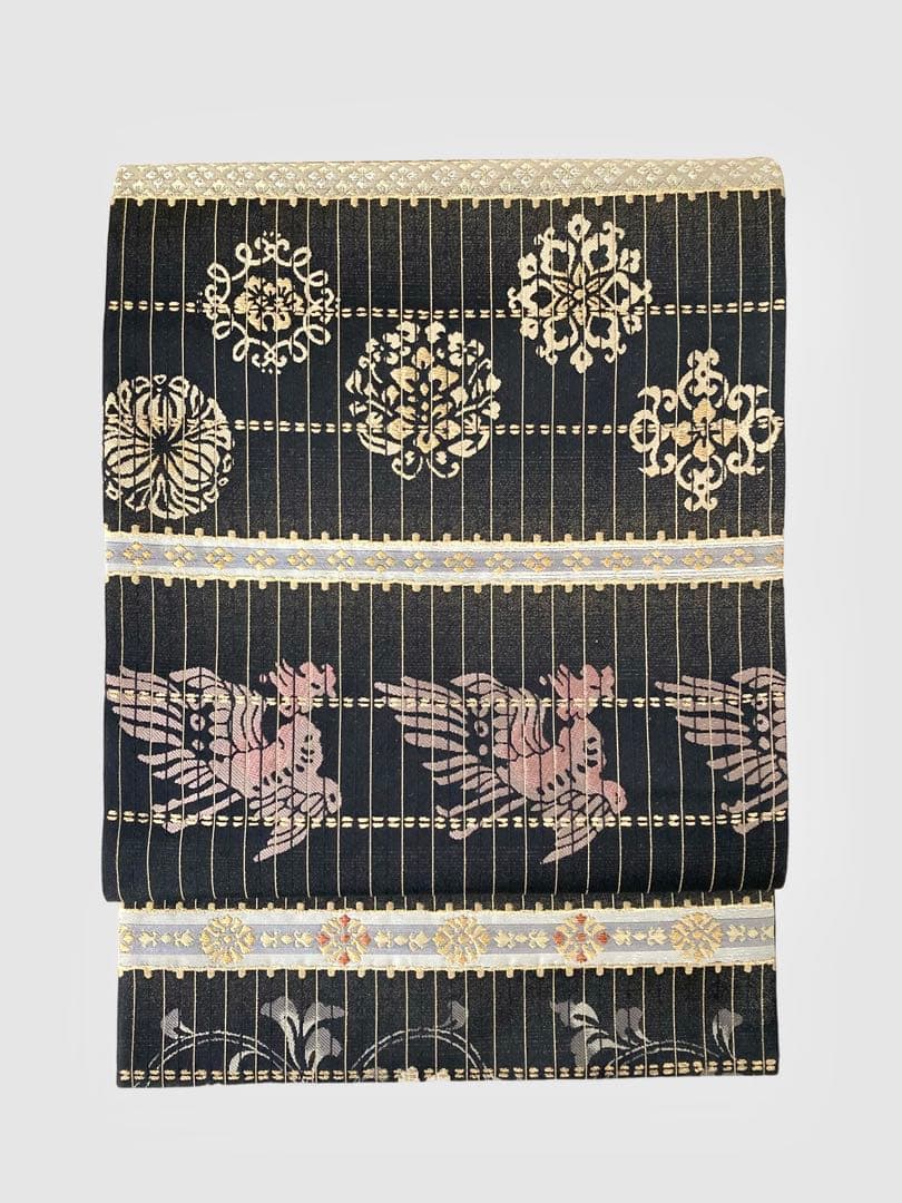 黒色 袋帯 礼装 訪問着 色無地 付け下げ 卒業式 入学式 七五三 NO5