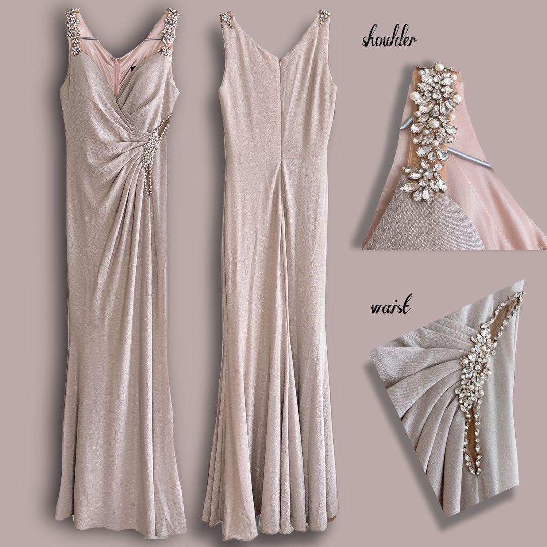 高級キャバ✨ ビジュー キラキラ ロングドレス キャバドレス ナイトドレス