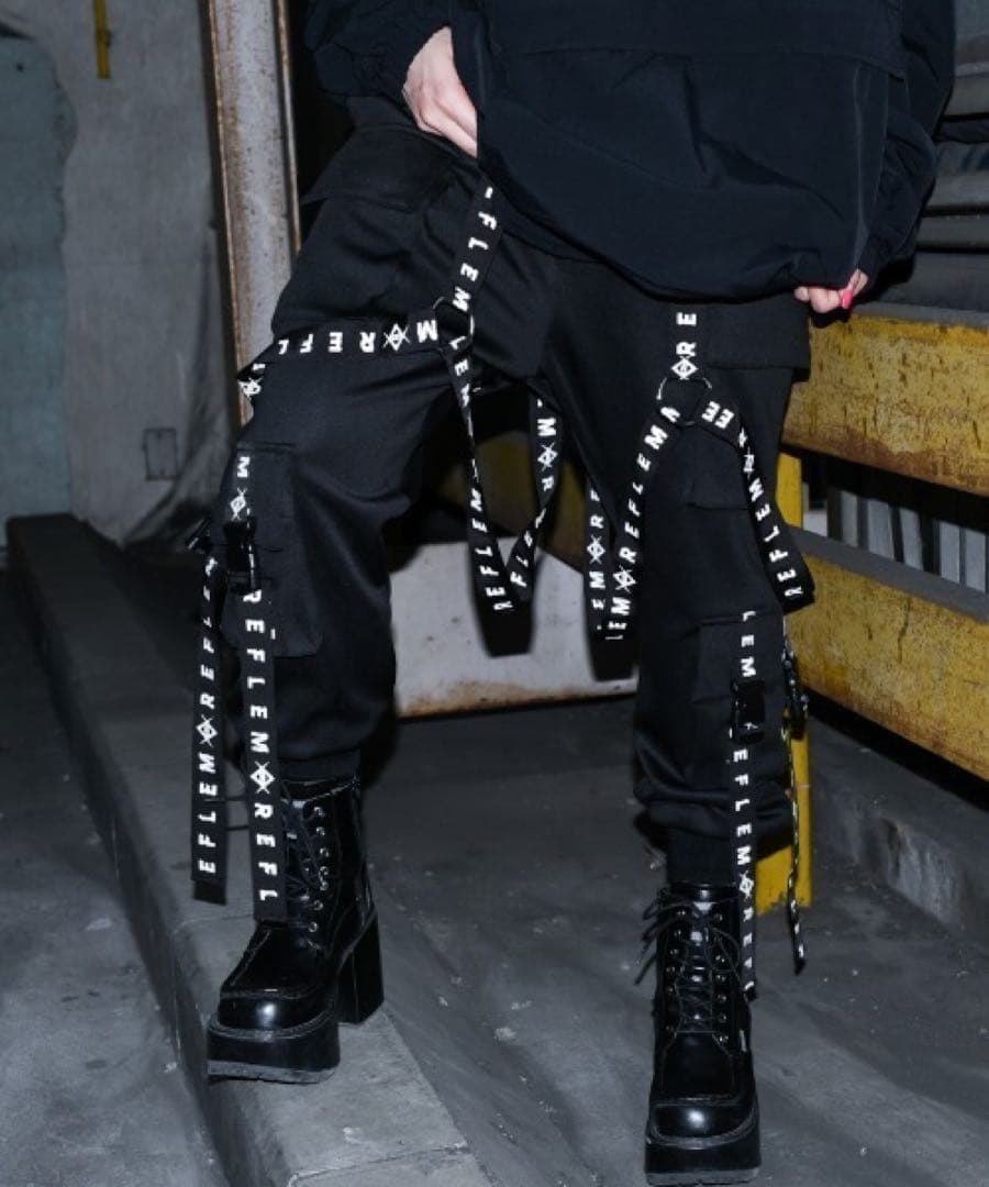 REFLEMレフレム ハーネスベルトカーゴパンツ(A ジャージ生地)