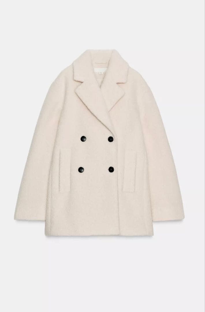 さ*や様 ブークレダブルブレストミディ丈コート　ZARAコートM