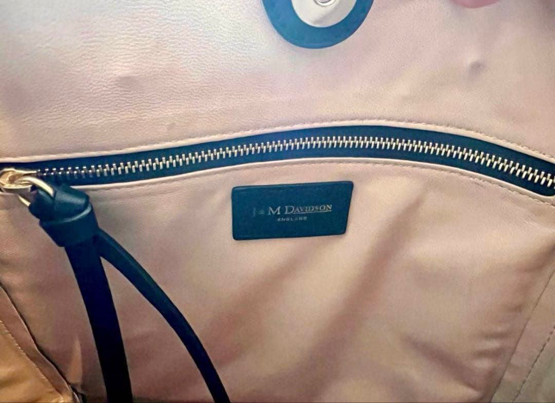 J&W Davidson ブラックレザートートバッグ