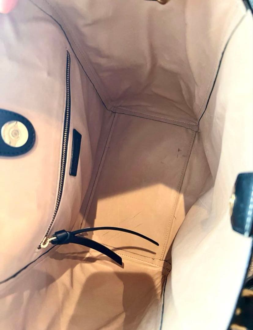 J&W Davidson ブラックレザートートバッグ