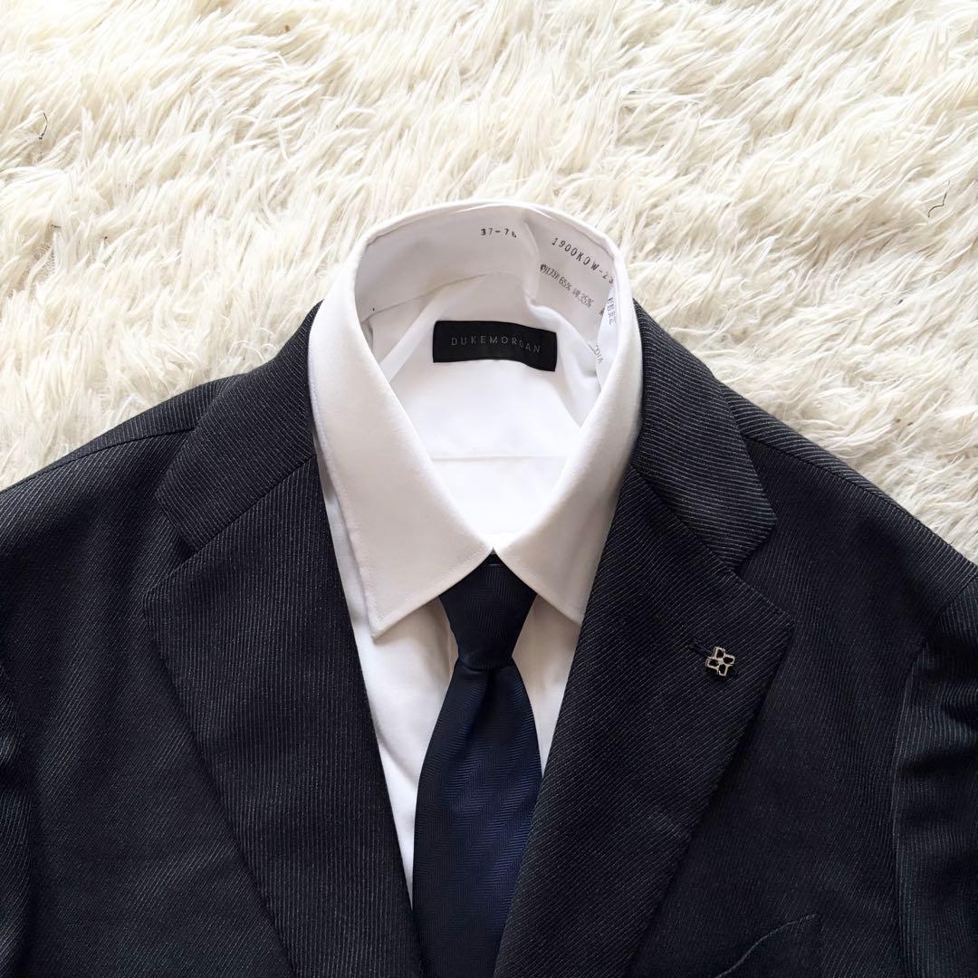 <美品>TAGLIATORE ヴェスビオ ダークグレー ウールスーツ サイズ48