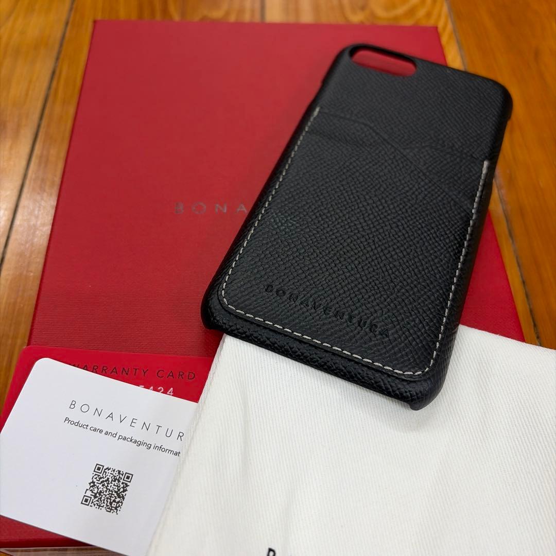 ボナベンチュラ　iPhone SE (第2・3世代) レザーケース 黒