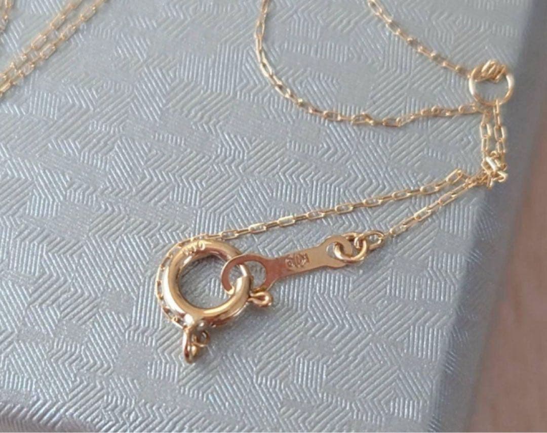 ツツミ　ペリドット　しずく型　ネックレス　K10　イエローゴールド