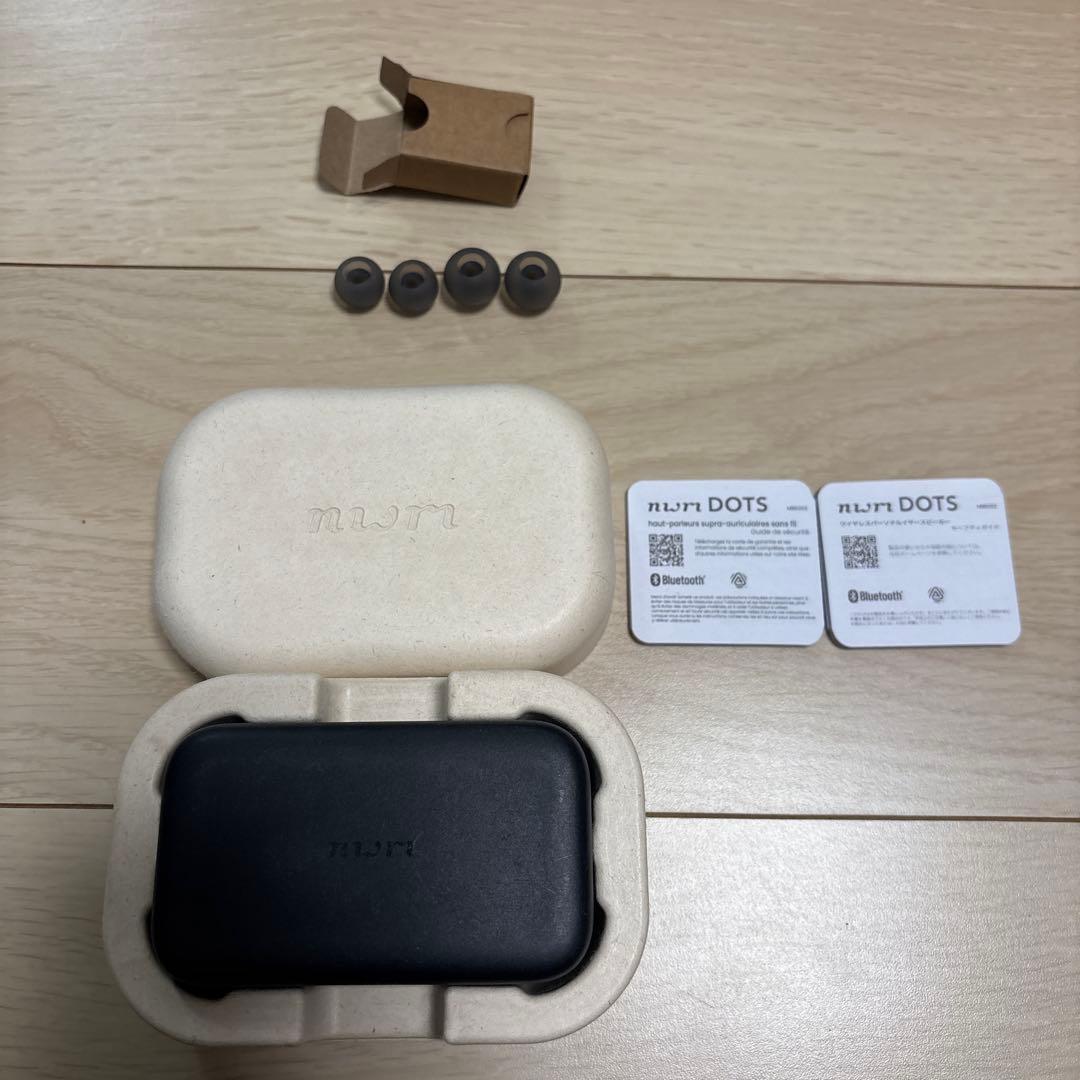 nwm/ヌーム DOTS オープンイヤー型 完全ワイヤレスイヤホン　使用者情報有