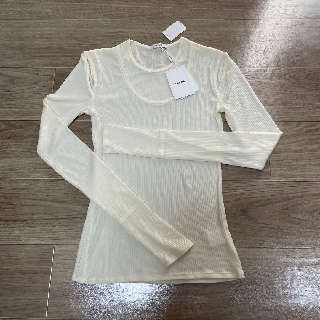 【CLANE/クラネ】レイヤードショルダーカットトップス　1