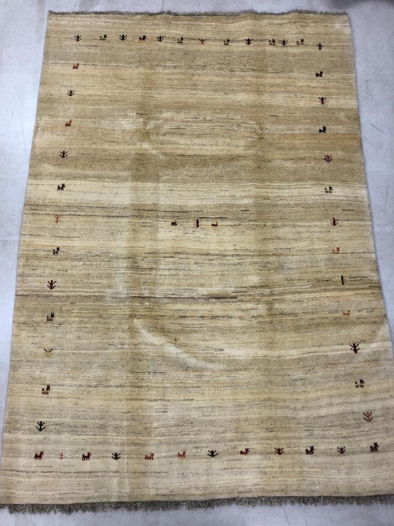 ケンケン様用　ギャベ イラン産 200×292 白 K-27