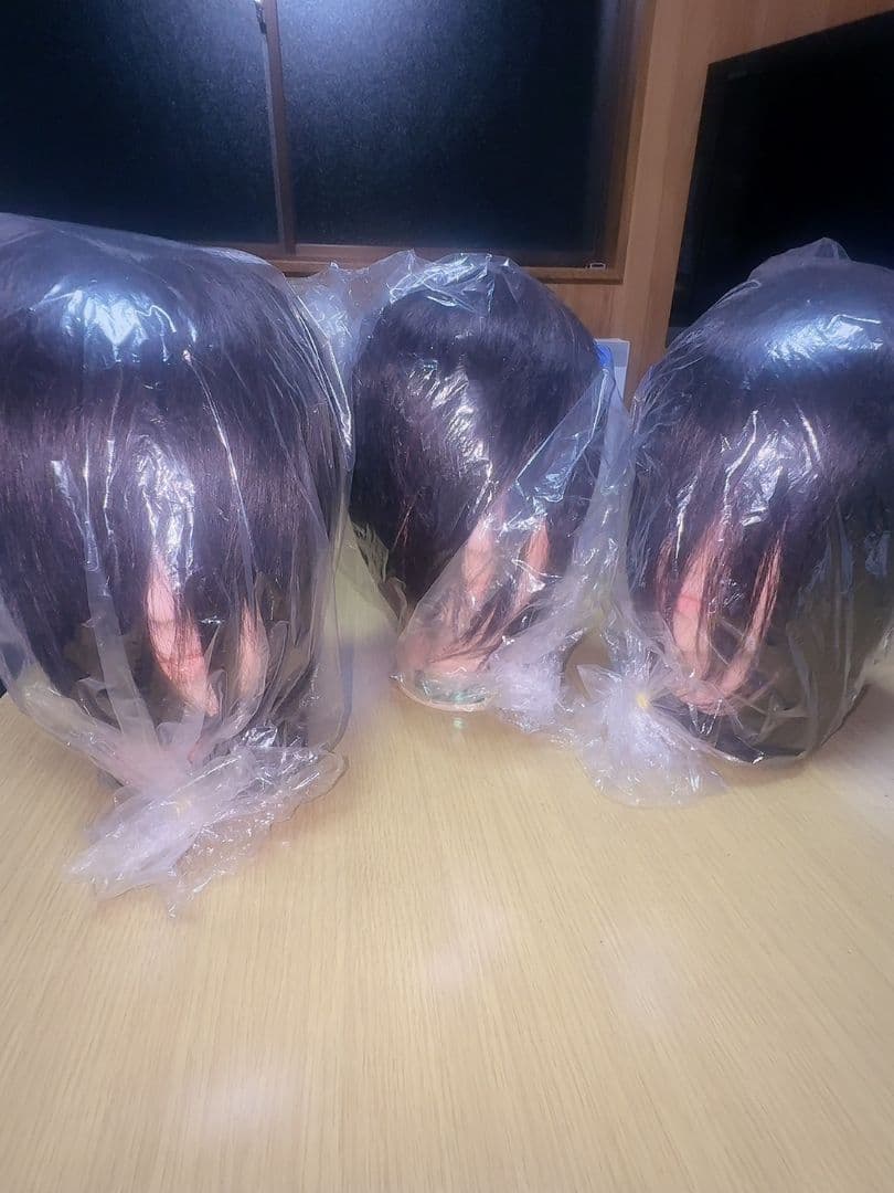 練習用　カットロングウィッグ　3個セット　新品未使用