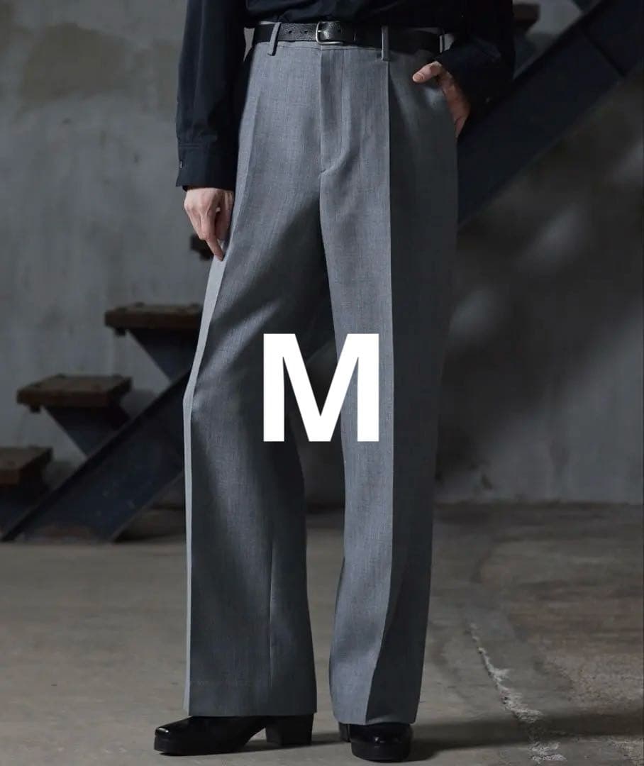 CLEL core. 　尾州ウール　スラックス　グレー　Mサイズ