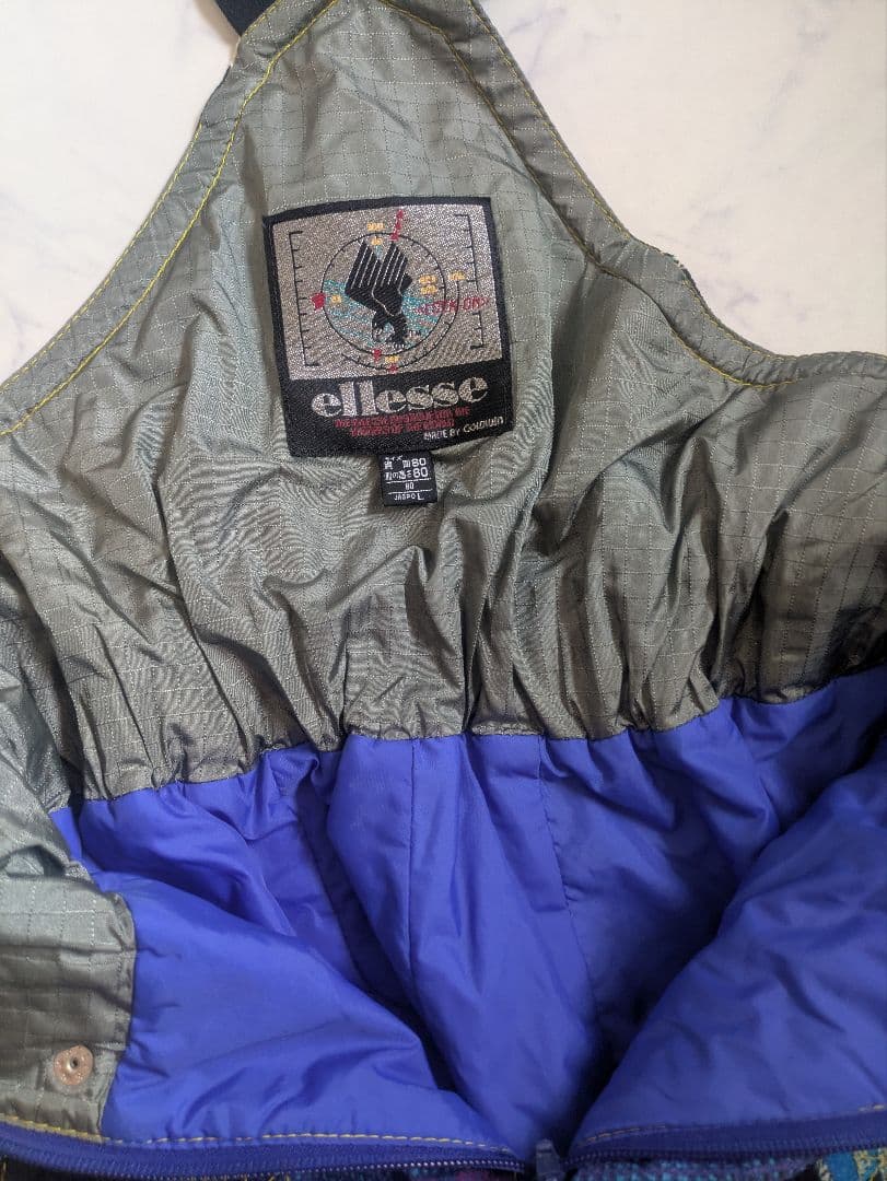 ellesse エレッセ スキーウェア 青 メンズ L つなぎ ジャケット