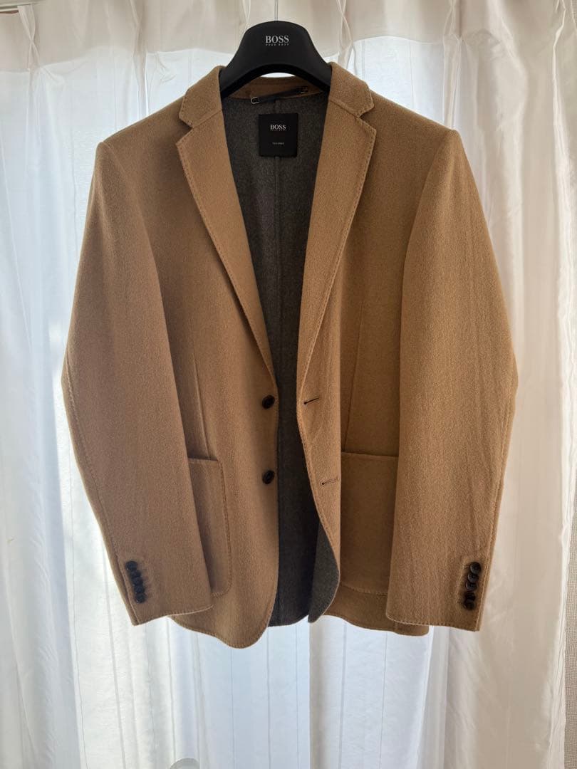 HUGO BOSS ベージュ テーラードジャケット 48