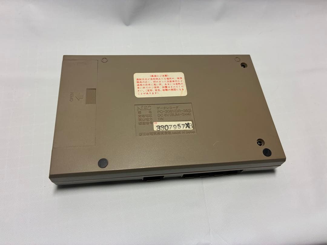 動作品　NEC PC-2081 データレコーダー　カセットプレーヤー