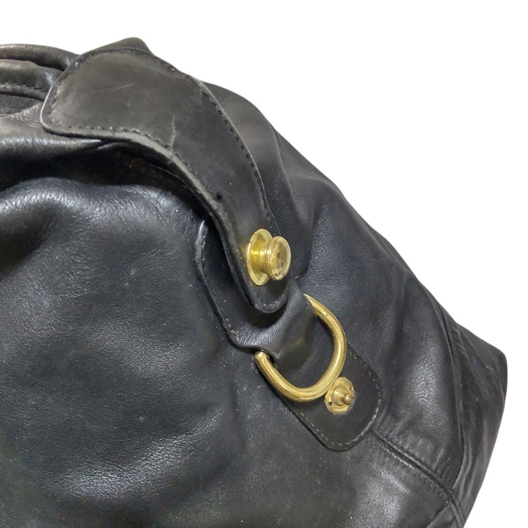 オールドコーチ ボストンバッグ オールレザー COACH ブラック