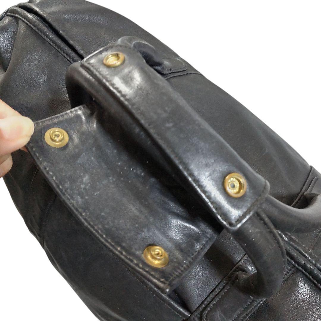 オールドコーチ ボストンバッグ オールレザー COACH ブラック