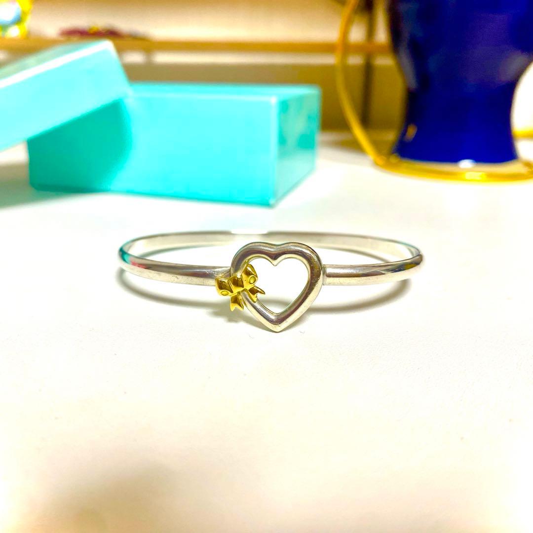 Tiffany&Co ティファニー リボン ハート バングル