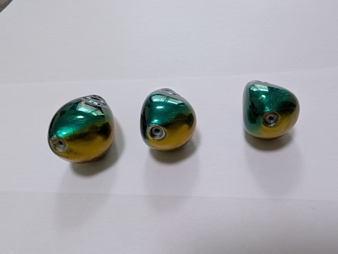 なみだまTG 3個セット タングステン グリーンゴールド ケイムラコーティング