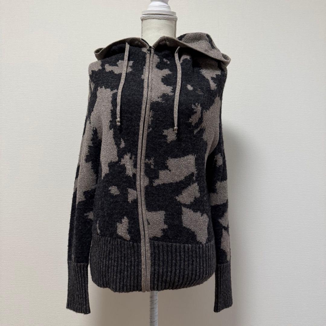 ヴィヴィアンウエストウッド　パーカー　オーブ刺繍　変形　アシメ　ウール系　M