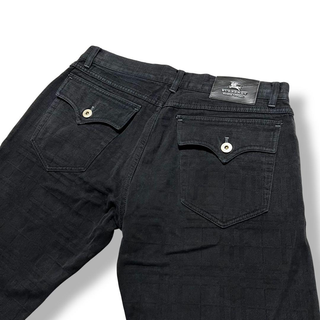 バーバリーブラックレーベル シャドーチェック ストレート 三陽商会